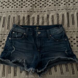7 For All Mankind Indigo Jean Shorts